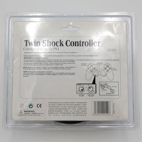 Twin Shock Controller - Playstation 1 Tilbehør (A Grade) (Genbrug) 